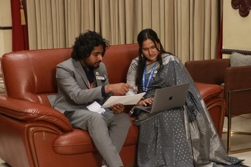 LUIMUN 2025 - reviewing documents with a colleague